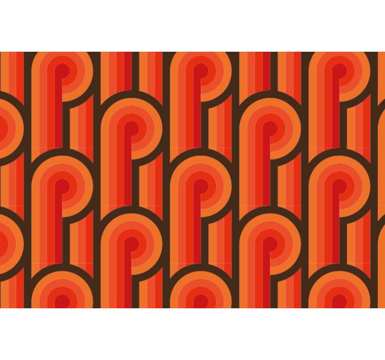 Rollo fenster schlafzimmer 70er jahre orange knoten - TenStickers