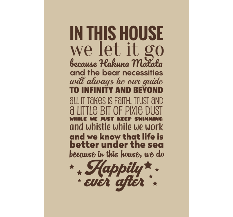 In diesem haus lassen wir los Textrollo - TenStickers