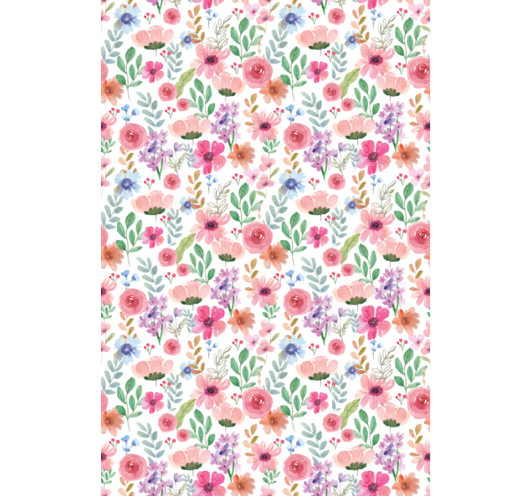 Rollo Fenster Blumen und Pflanzen blumenmuster eleganz - TenStickers