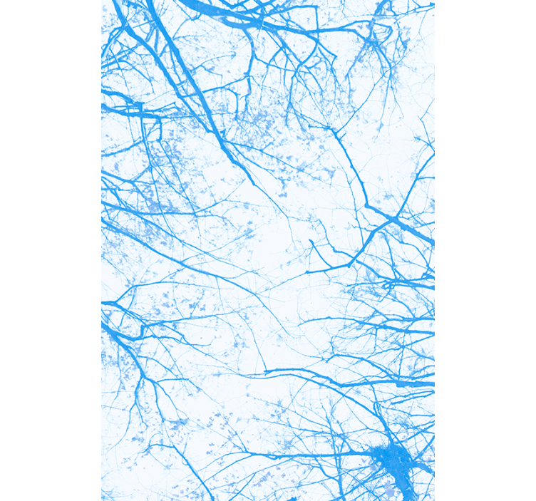 Rollo fenster bäume mit blauen zweigen - TenStickers