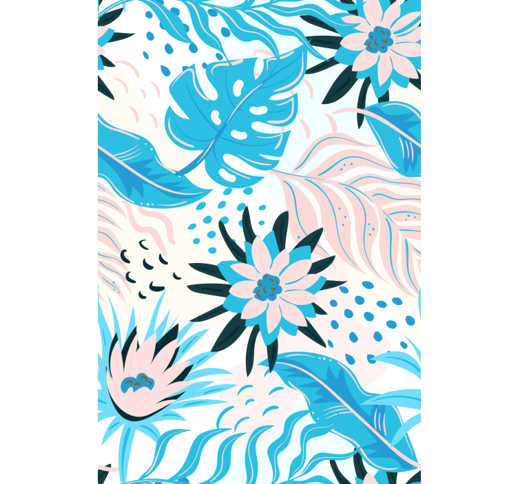 Rollo Fenster Blumen und Pflanzen botanisches musterdesign - TenStickers