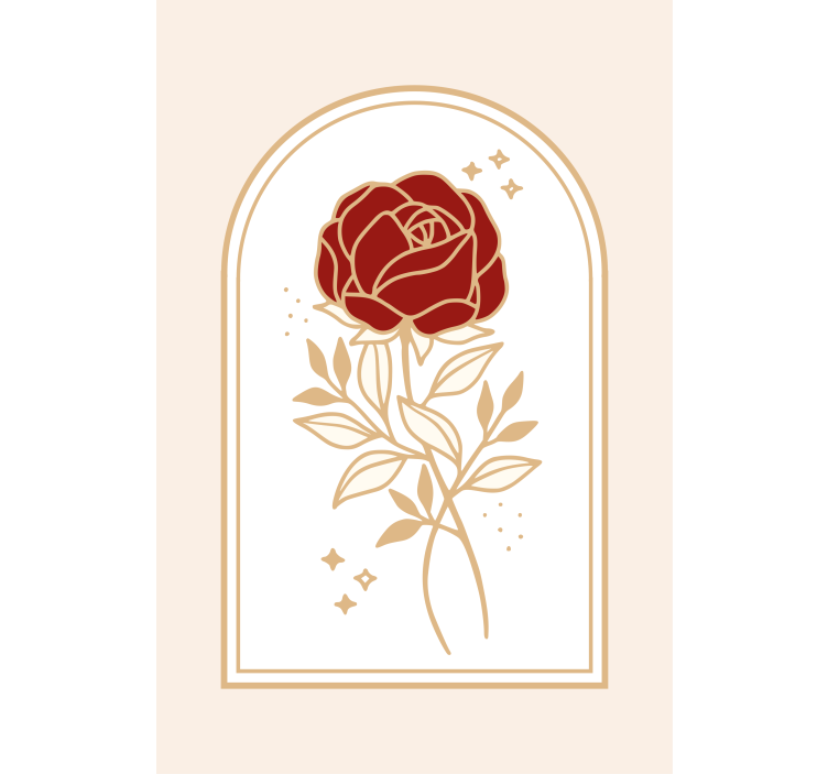 Fenster Rollo Elegant beige gewölbte rose - TenStickers