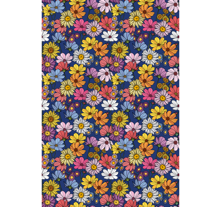 Rollo fenster blumen und pflanzen farbenfrohe frühlingsdeko - TenStickers