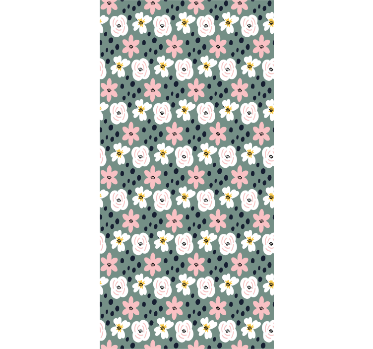 Rollo Fenster Blumen und Pflanzen blühendes blumenmuster - TenStickers
