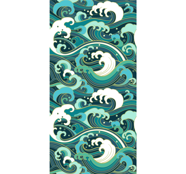 Rollo fenster originell wellen im jugendstil - TenStickers