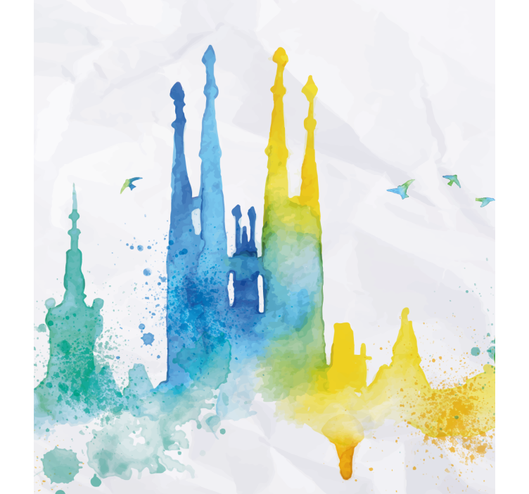 Weitere Fenster Rollos aquarell sagrada familia - TenStickers