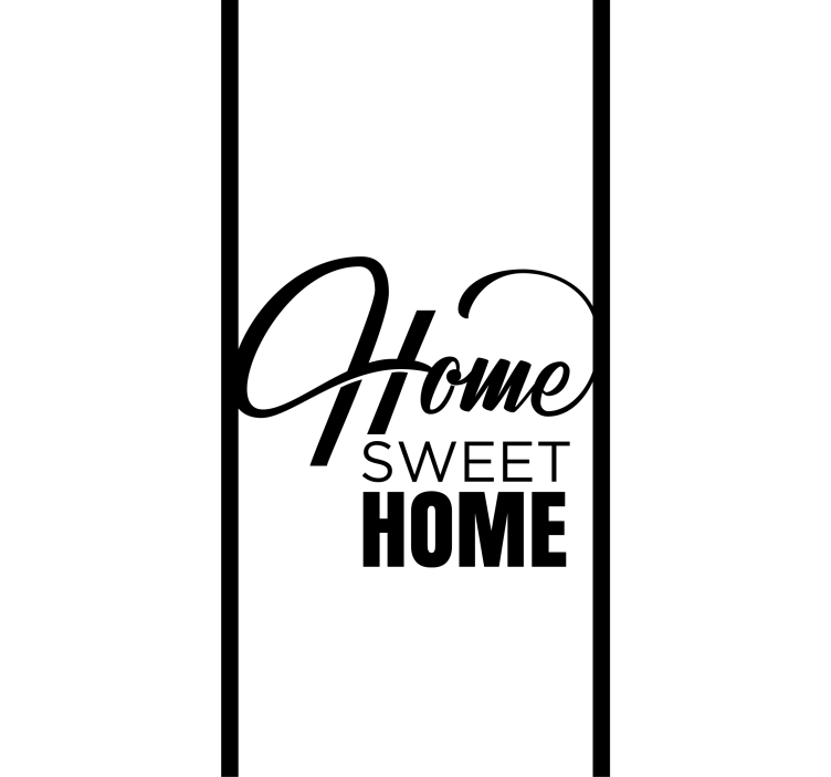 Rollo Fenster Sprüche schwarz-weiß-sweet home - TenStickers