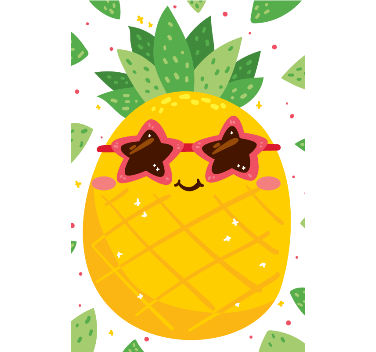 Küchenfenster Rollo Ananas mit Sonnenbrille - TenStickers