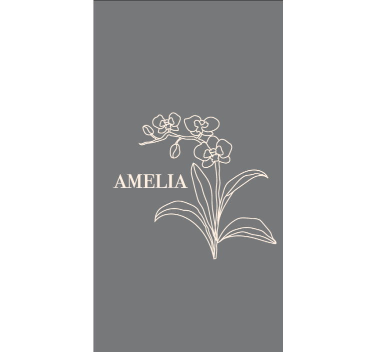 Rollo fenster blumen und pflanzen elegantes graues design - TenStickers