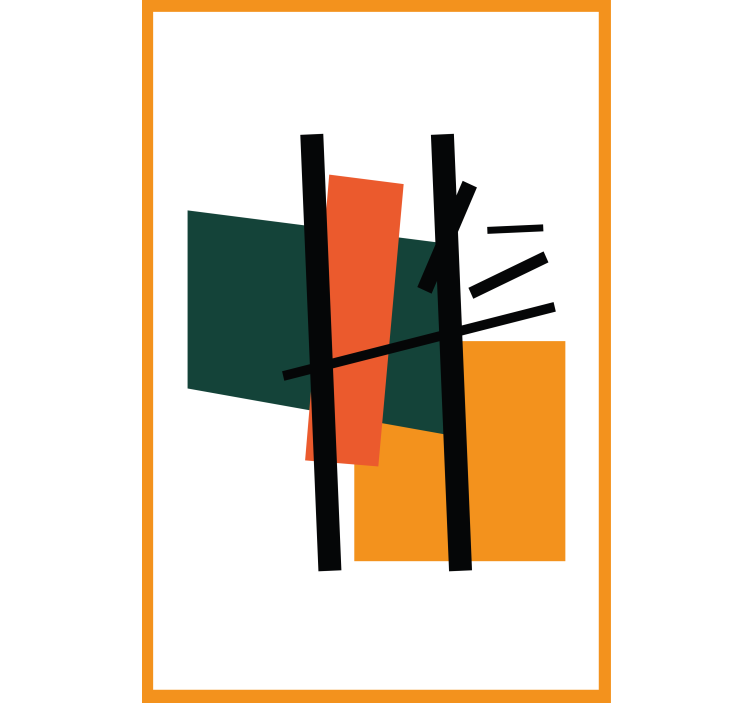 Fenster Rollo modern zusammensetzung geometrischer blöcke - TenStickers