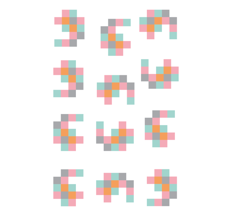 Rollo fenster originell mit pixelierten mustern - TenStickers