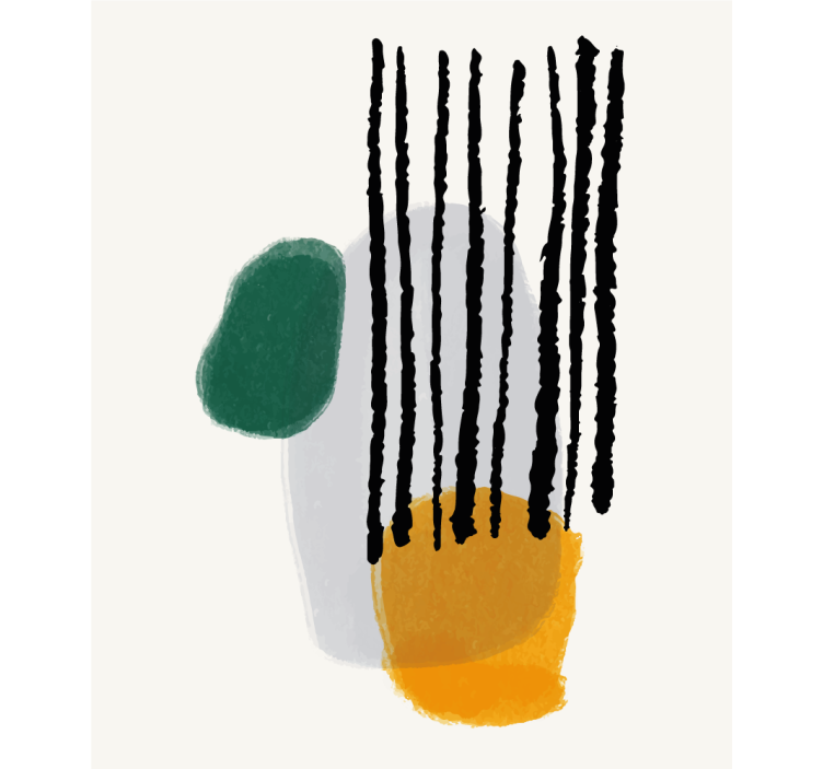 Fenster Rollo modern abstrakte formen mit linien - TenStickers