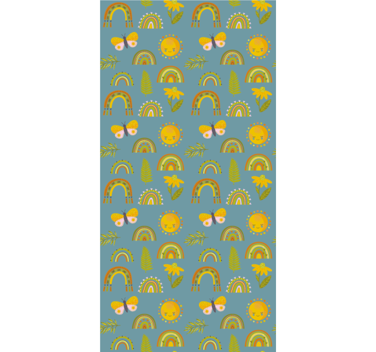 Rollo Fenster Bäume sonniges regenbogen-design - TenStickers