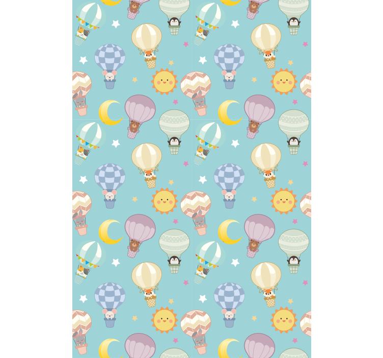 Rollo Fenster Kinderzimmer heißluftballons und sonnen - TenStickers