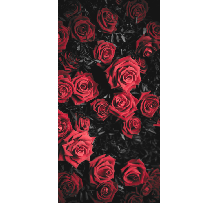 Rollo fenster blumen schöne rote rosen - TenStickers