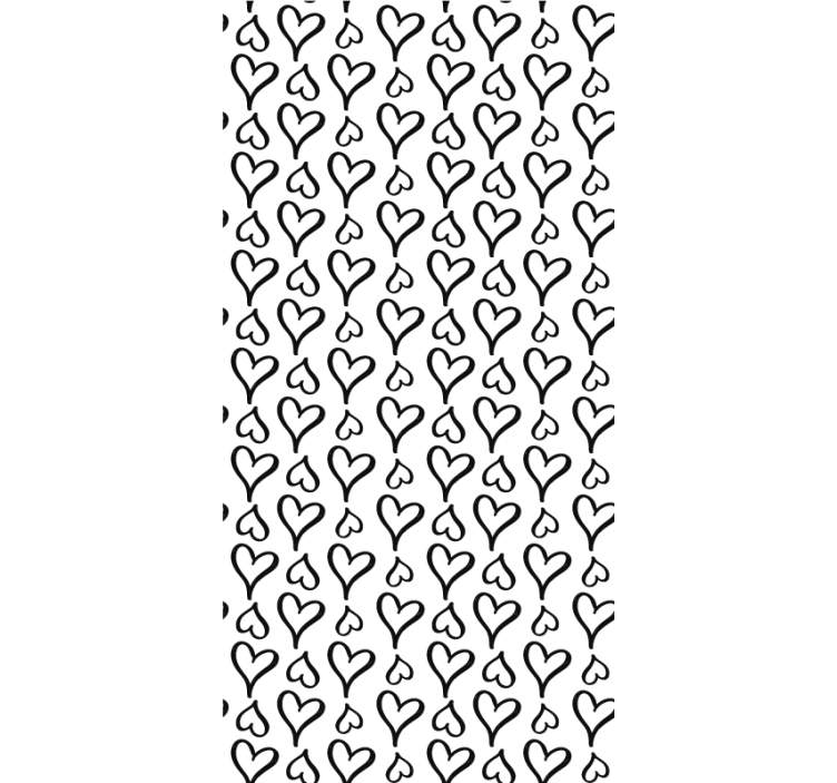 Rollo Fenster romantisch schwarze und weiße herzen - TenStickers