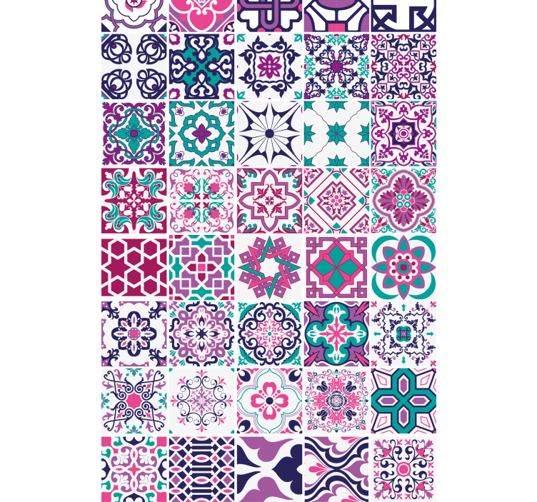 Rollo Fenster Muster geometrisches fliesenmuster - TenStickers