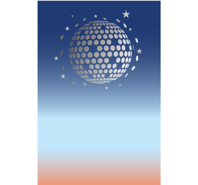 Rollo Fenster Originell abstrakte disco-ansicht - TenStickers