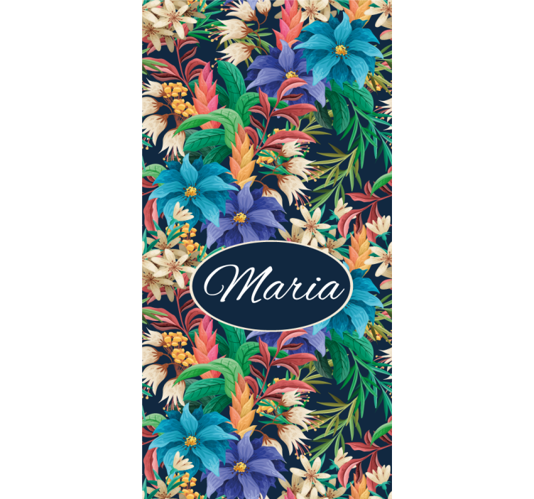 Rollo fenster blumen und pflanzen namenspersonalisierung - TenStickers