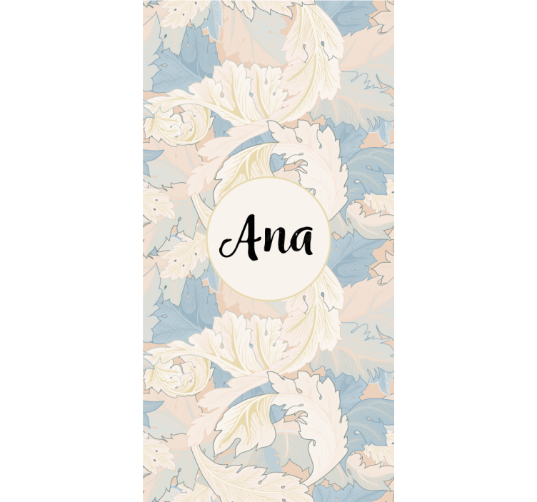 Rollo Wohnzimmer botanisches motiv mit namen - TenStickers