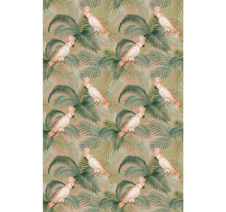 Rollo Fenster Tiere kakadu und blätter - TenStickers