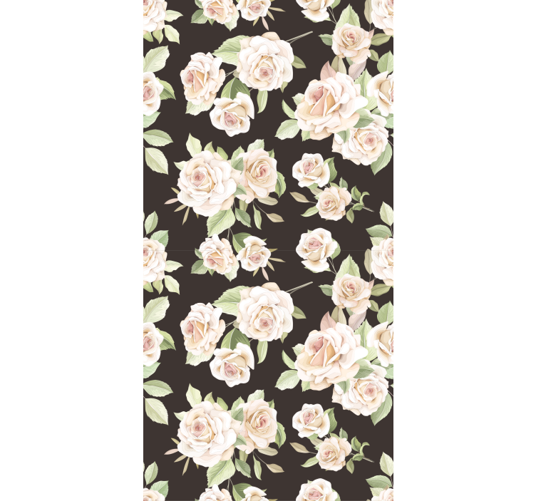 Rollo Fenster Blumen elegantes rosenthema - TenStickers