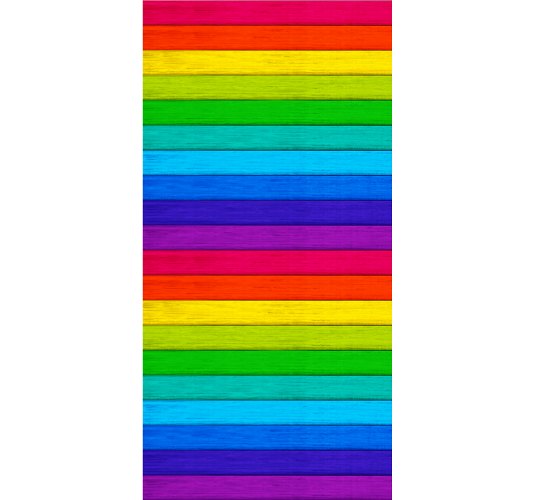 Rollo Fenster Muster regenbogen-holzbretter - TenStickers