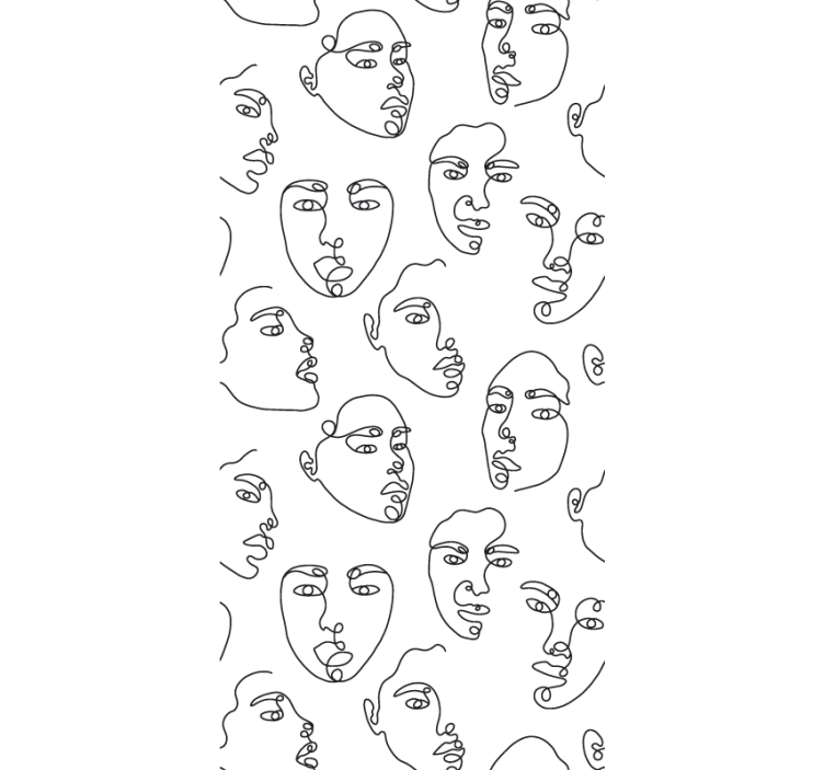Rollo fenster originell mit umrisskunst gesichtern - TenStickers