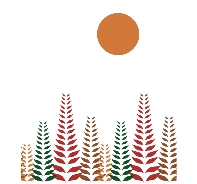 Fenster Rollo modern retro laub und sonne - TenStickers