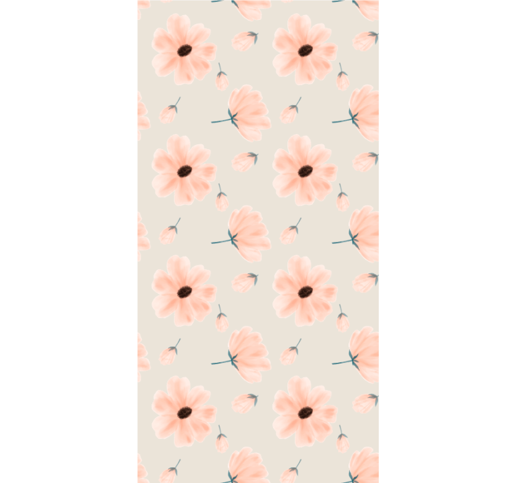 Rollo fenster blumen und pflanzen pastellblütenmuster - TenStickers