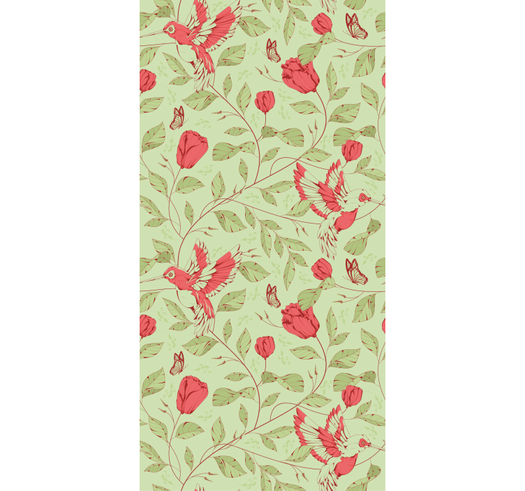 Rollo Fenster Blumen und Pflanzen kolibris und blüten - TenStickers