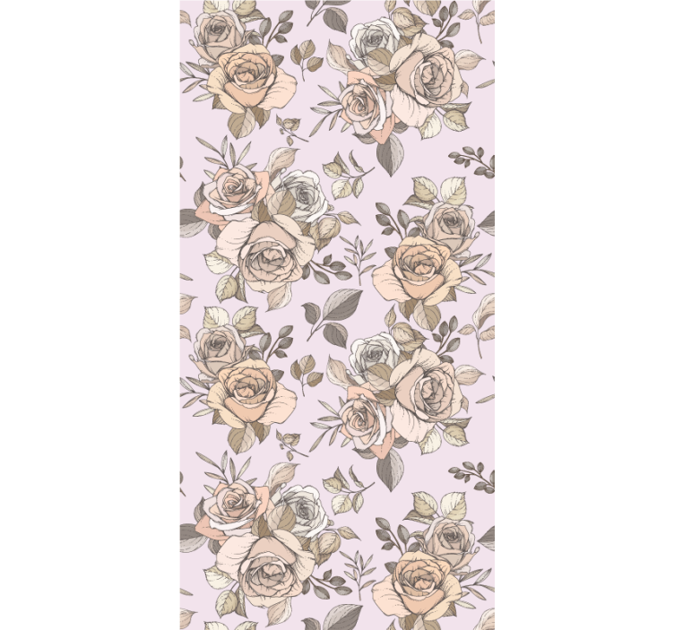 Rollo Fenster Blumen anmutiges rosenmotiv - TenStickers