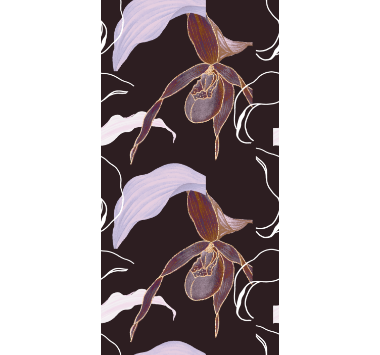 Rollo Fenster Blumen und Pflanzen orchideenblumenmuster - TenStickers