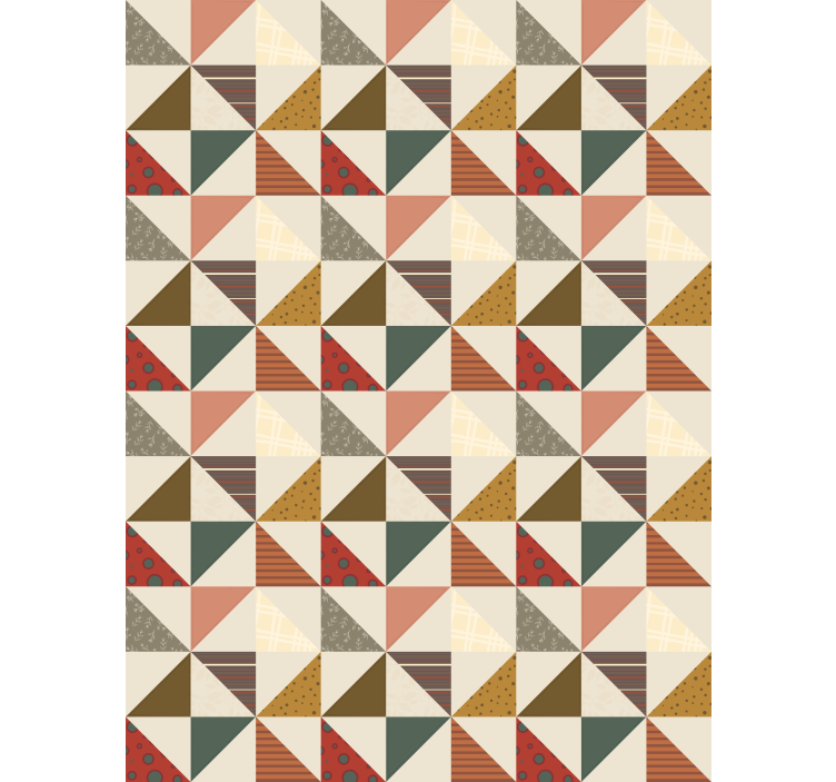 Weitere Vintage Küchenfenster Rollo Patchwork geometrisch - TenStickers