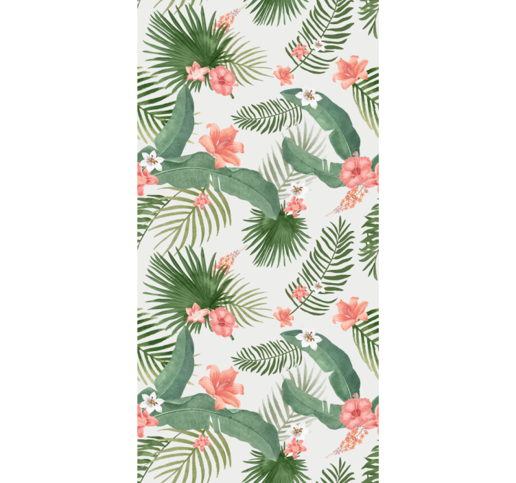 Rollo Fenster Blumen und Pflanzen tropisches grünes design - TenStickers
