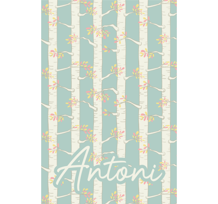 Rollo Fenster Bäume birken mit namen - TenStickers