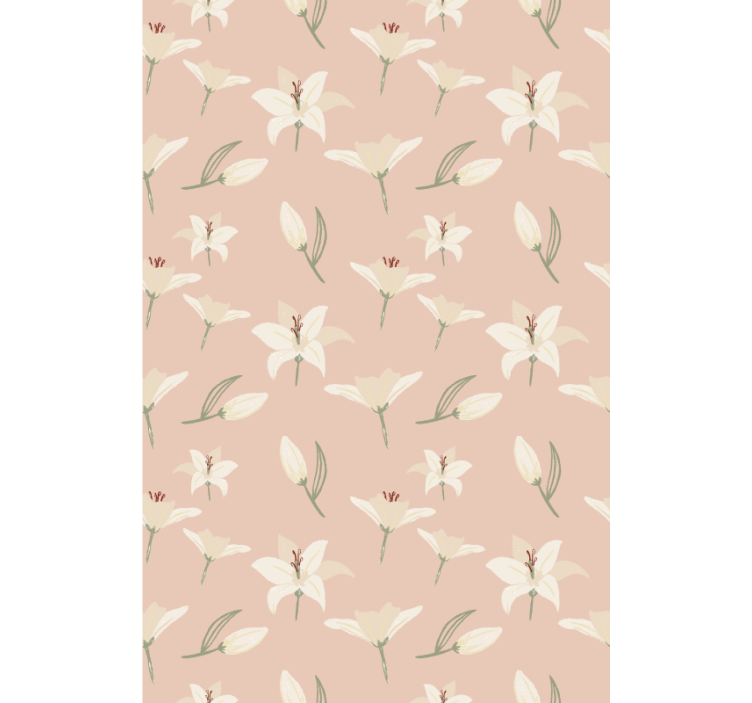 Rollo Fenster Blumen und Pflanzen zartes blumenmuster - TenStickers