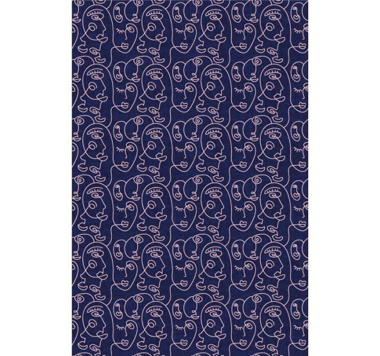 Rollo Fenster Zeichnungen abstraktes gesichtsmuster - TenStickers