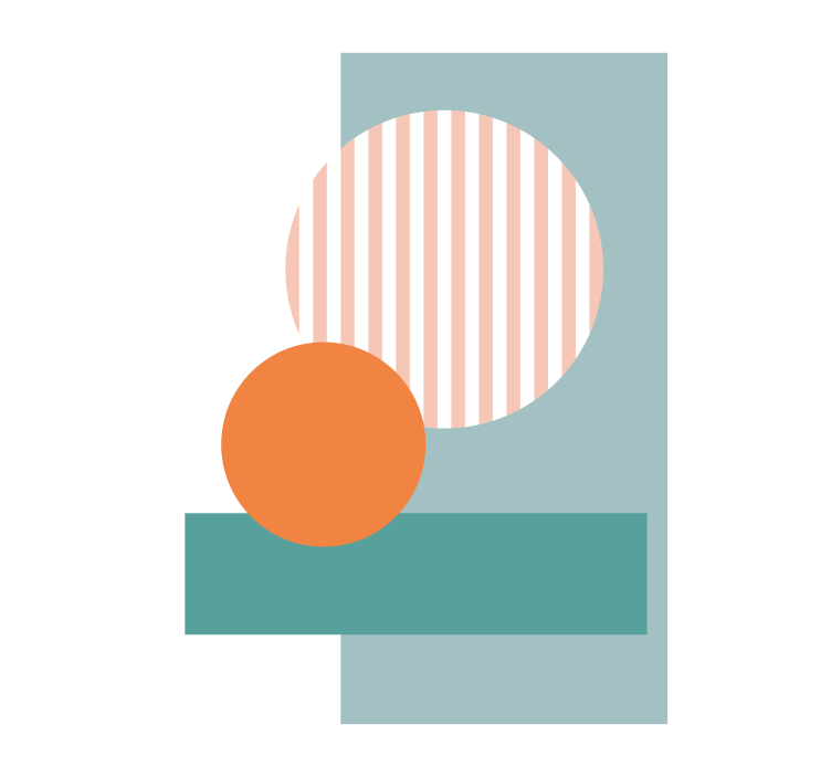 Rollo Wohnzimmer blaue abstrakte kreise - TenStickers