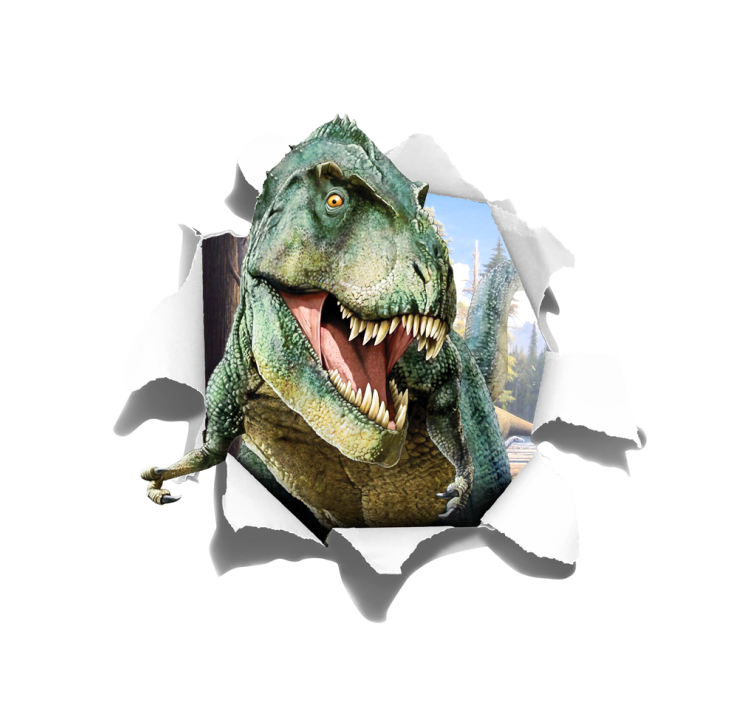 rollo für Kinder 3D wütender T-Rex - TenStickers