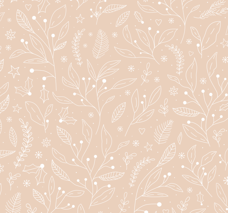 Rollos beige weihnachtspflanzen - TenStickers