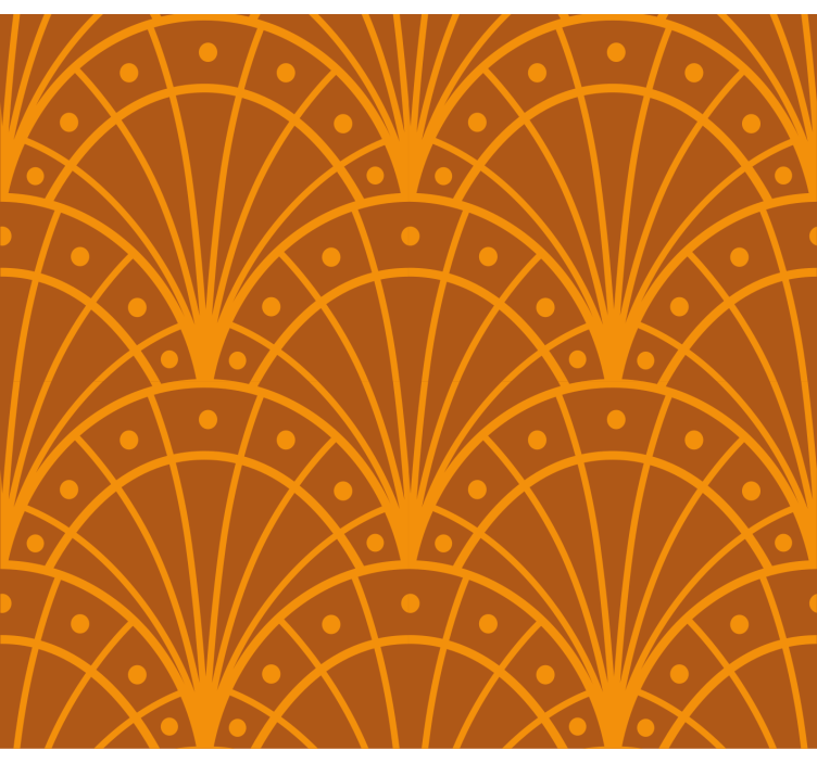 Rollos Wohnzimmer orange Bogen Design - TenStickers