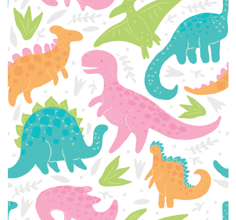 rollo fenster dinosaurier pastellfarben - TenStickers