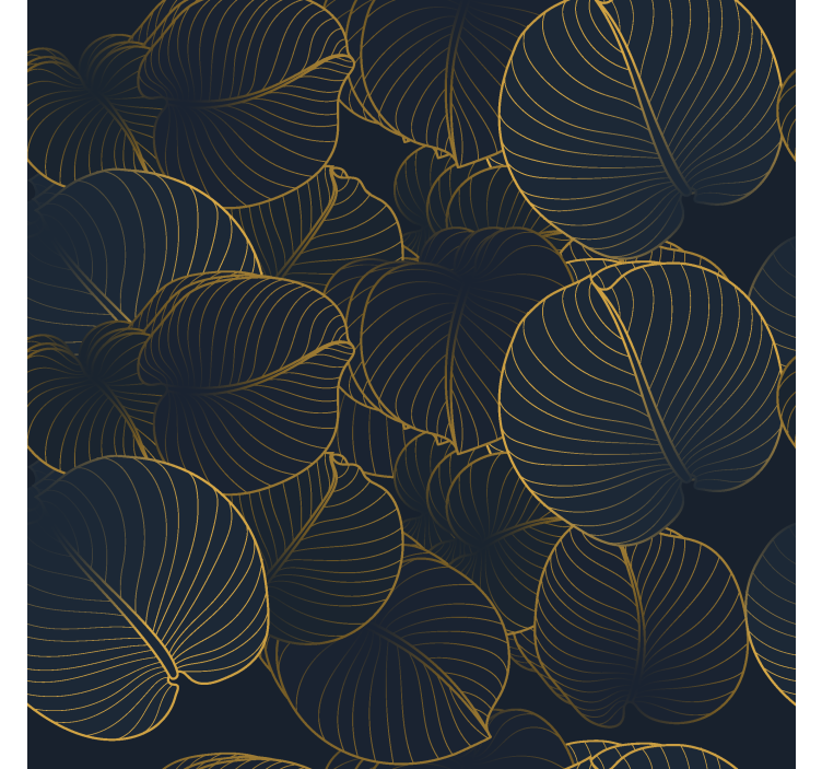 Fenster Rollo Elegant großes blättermuster - TenStickers