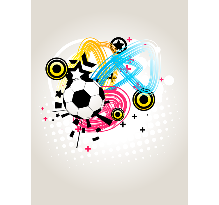 Rollo Fenster Fußball bunter Schuss - TenStickers