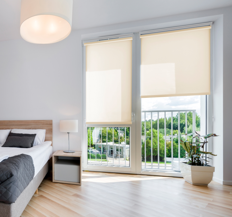 Wohnzimmer Rollos Kamelfarbe durchscheinend - TenStickers