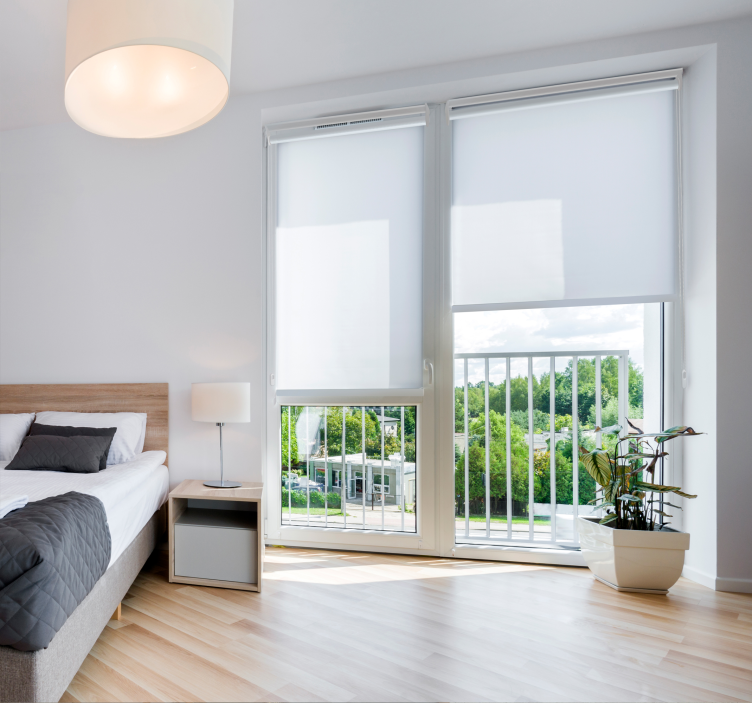 Wohnzimmer Rollos weiß durchscheinend - TenStickers