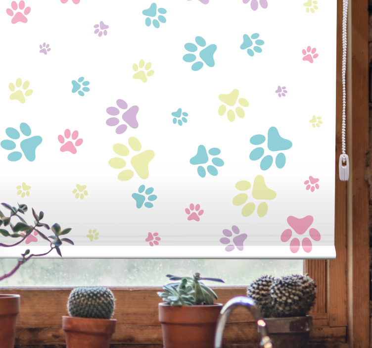 Rollo Fenster Blumen und Pflanzen bunte blumenmuster - TenStickers