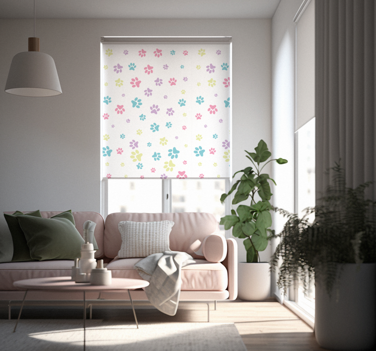 Rollo Fenster Blumen und Pflanzen bunte blumenmuster - TenStickers