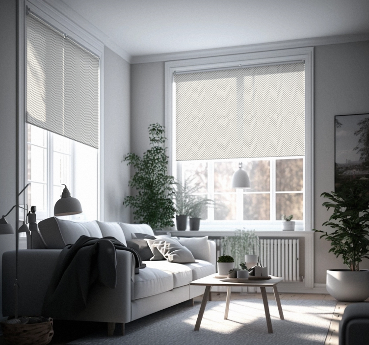 Rustikale Rollos graue Linien - TenStickers